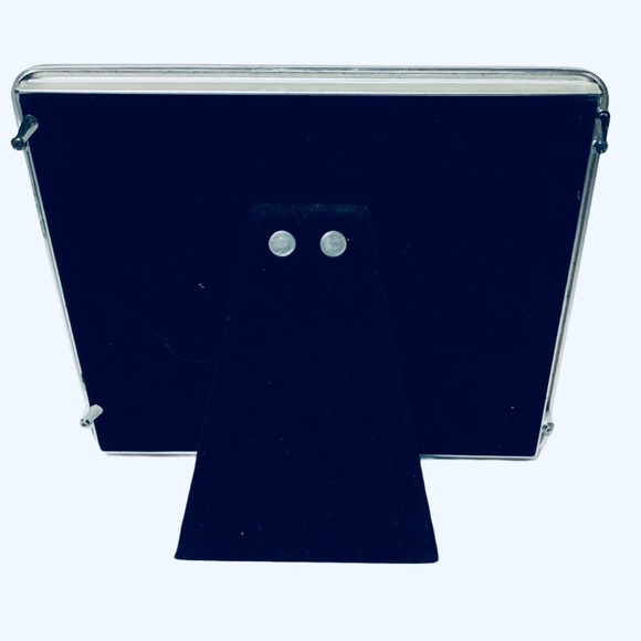 Baby Picture Frame - Fits 2 Pics - Silver NWOB - Picture 2 of 2